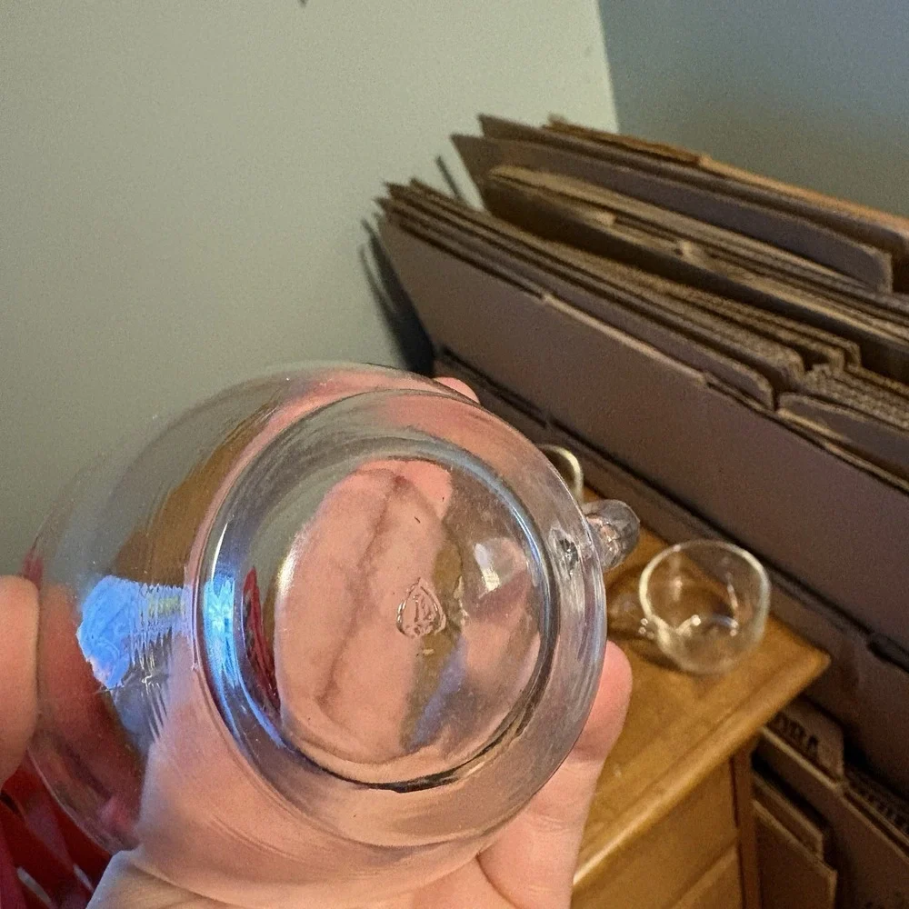 Vintage Set of 8 Federal Clear Glass Coffee/Punch Cups F Shield Hallmark 6oz